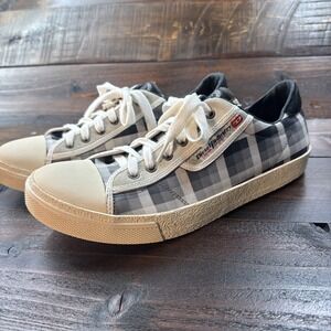 Diesel Magnete Exposure Onward Men's Size‎ 11 Gray Plaid Low Top Sneakers